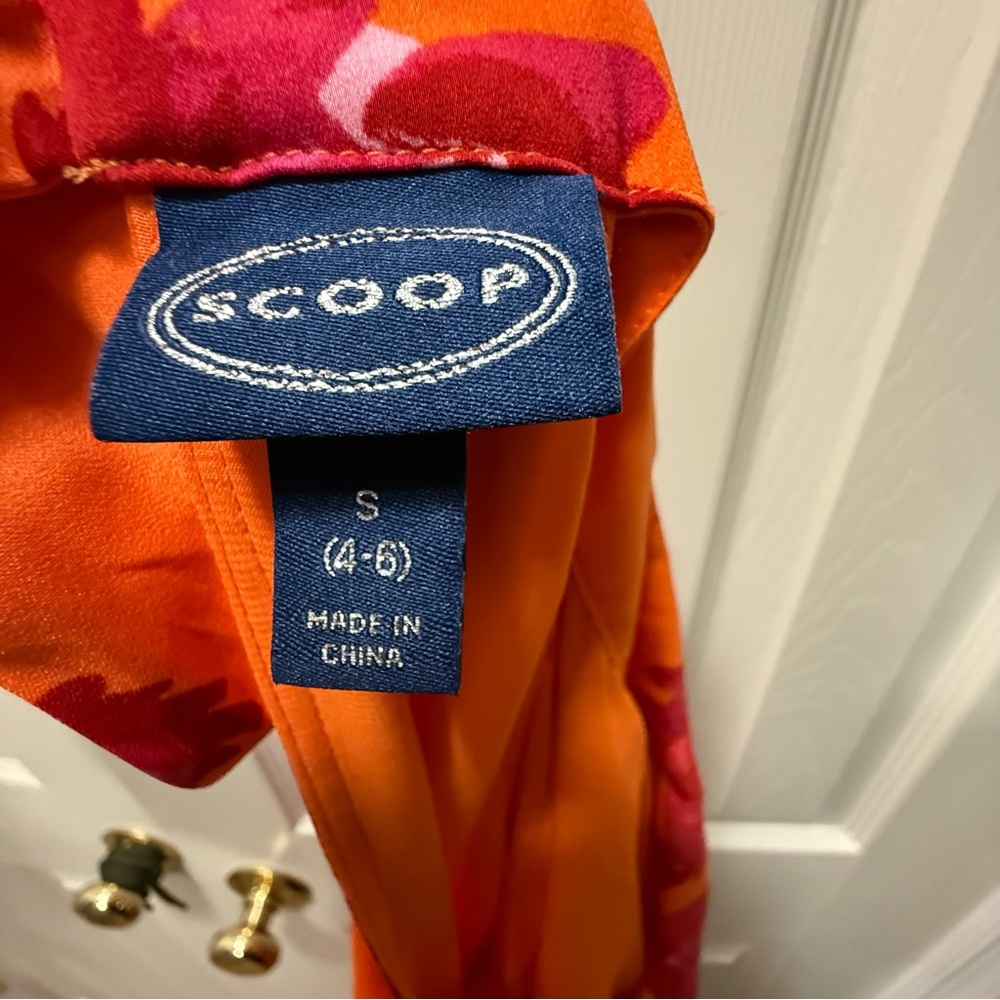 Scoop NYC Orange Red Halter Maxi Sundress - Picture 9 of 10